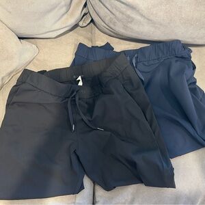 LULULEMON Black and Navy Drawstring JOGGERS SIZE 12